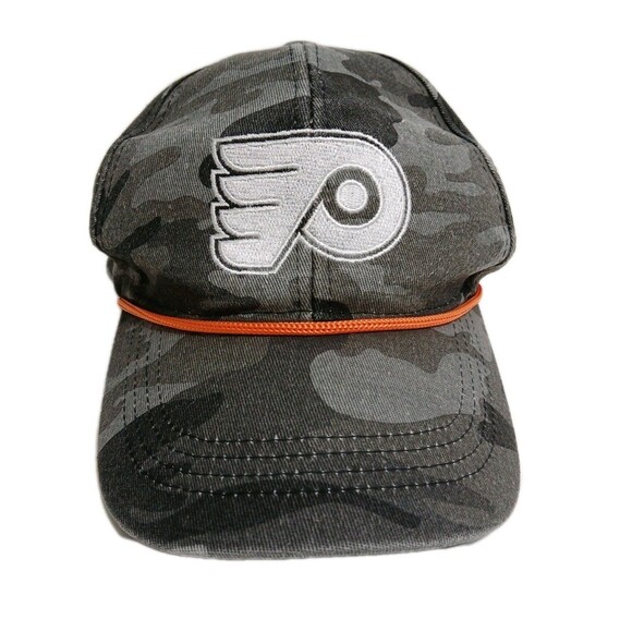 Philadelphia Flyers Camo Hat Cap Toyota Military Appreciation Gray Orange - Picture 1 of 5